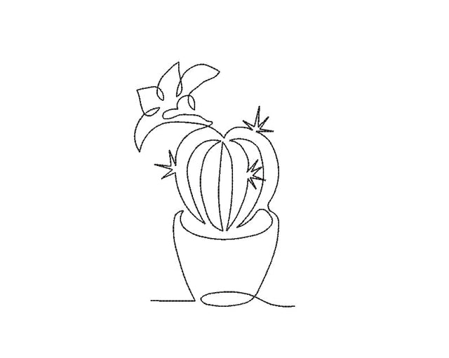 Cactus embroidery design, modern Art, 5 sizes. Embroidery/Applique DESIGNS ArtEMByNatalia 