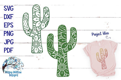 Cactus Floral Mandala Bundle SVG Wispy Willow Designs 