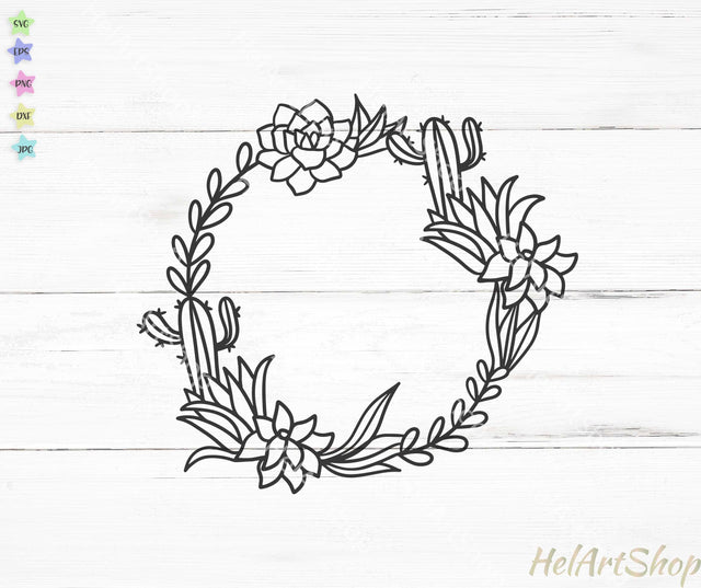 Cactus frame svg SVG _HelArtShop_ 
