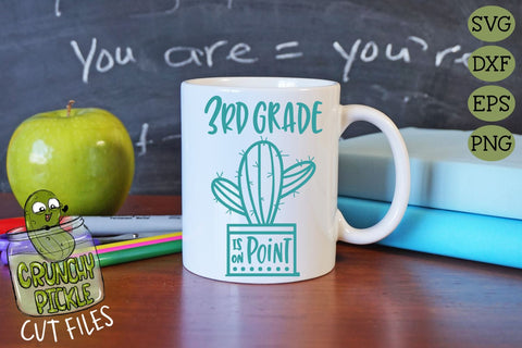 Cactus Grades On Point School SVG File for Elementary School SVG Crunchy Pickle 