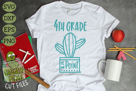 Cactus Grades On Point School SVG File for Elementary School SVG Crunchy Pickle 