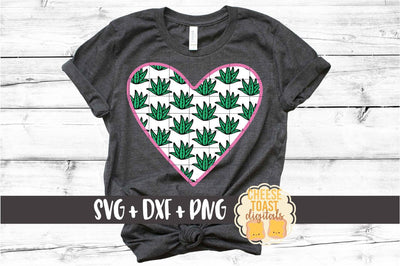 Cactus Heart - Flower Plant Design - SVG PNG DXF Cut Files SVG Cheese Toast Digitals 