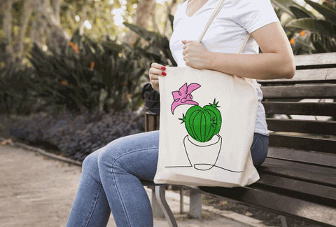 Cactus in a Pot, One line Minimalist Machine Embroidery Design Embroidery/Applique DESIGNS Angie 