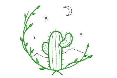 Cactus machine embroidery design, 4 sizes. Embroidery/Applique DESIGNS ArtEMByNatalia 