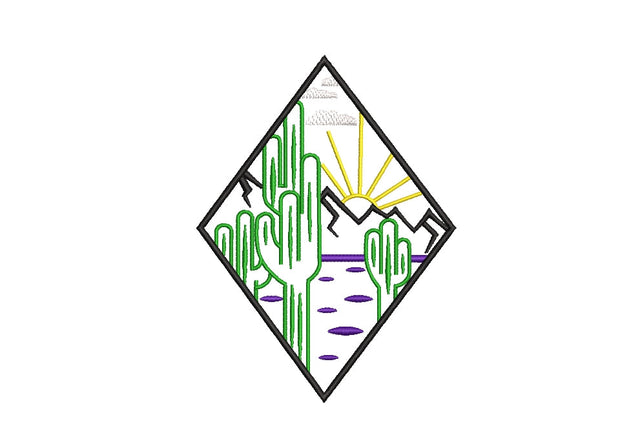 Cactus machine embroidery design, 4 sizes, instant download. Embroidery/Applique DESIGNS ArtEMByNatalia 