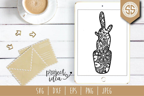 Cactus Mandala Zentangle Bundle - Set of 16 SVG SVG SavoringSurprises 