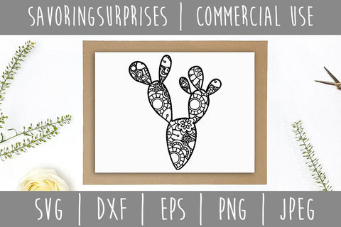 Cactus Mandala Zentangle SVG SavoringSurprises 