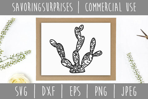 Cactus Mandala Zentangle SVG SavoringSurprises 