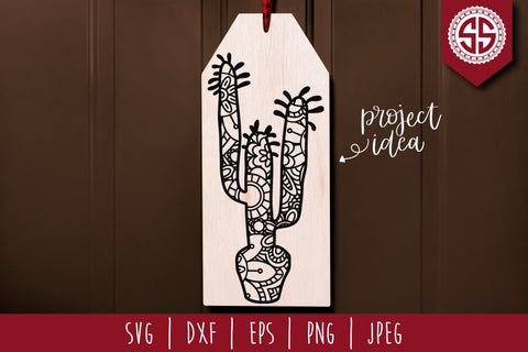 Cactus Mandala Zentangle SVG SavoringSurprises 