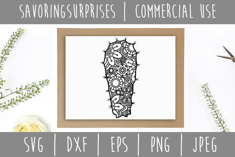 Cactus Mandala Zentangle SVG SavoringSurprises 