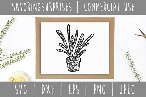 Cactus Mandala Zentangle SVG SavoringSurprises 