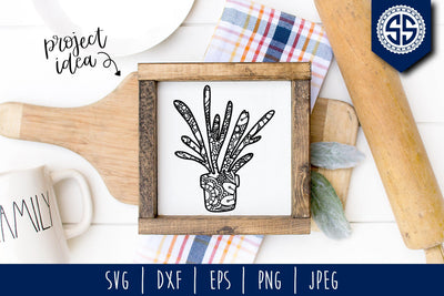 Cactus Mandala Zentangle SVG SavoringSurprises 