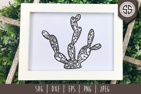 Cactus Mandala Zentangle SVG SavoringSurprises 
