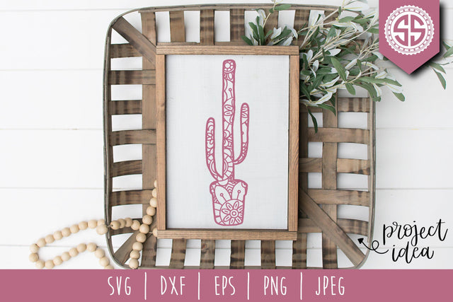 Cactus Mandala Zentangle SVG SavoringSurprises 