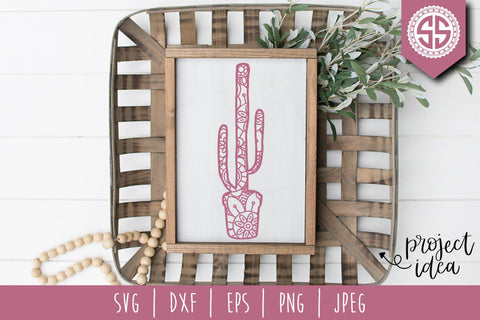 Cactus Mandala Zentangle SVG SavoringSurprises 