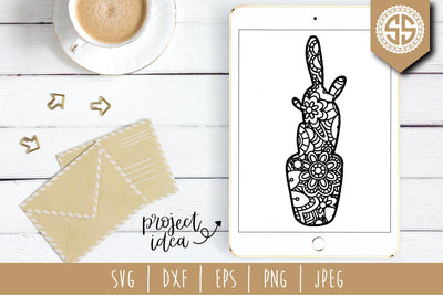 Cactus Mandala Zentangle SVG SavoringSurprises 