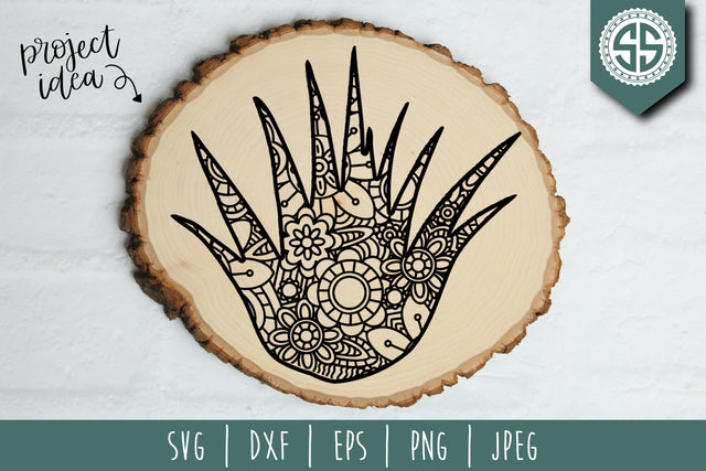 Cactus Mandala Zentangle SVG SavoringSurprises 