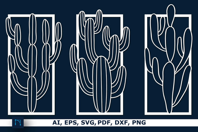 Cactus Metal Wall Decor SVG Bundle SVG MD JOYNAL ABDIN 
