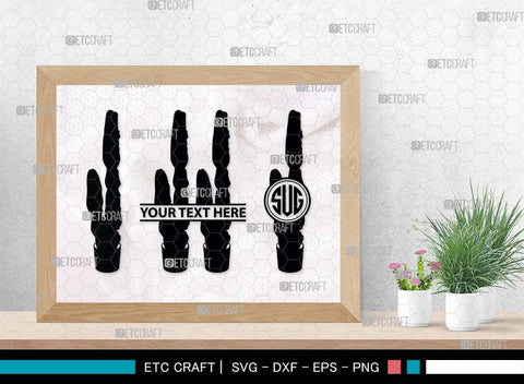 Cactus Monogram, Cactus Silhouette, Cactus SVG, Houseplant Svg, Succulent Svg, Prickly Pear Cactus Svg, Saguaro Svg, SB00487 SVG ETC Craft 
