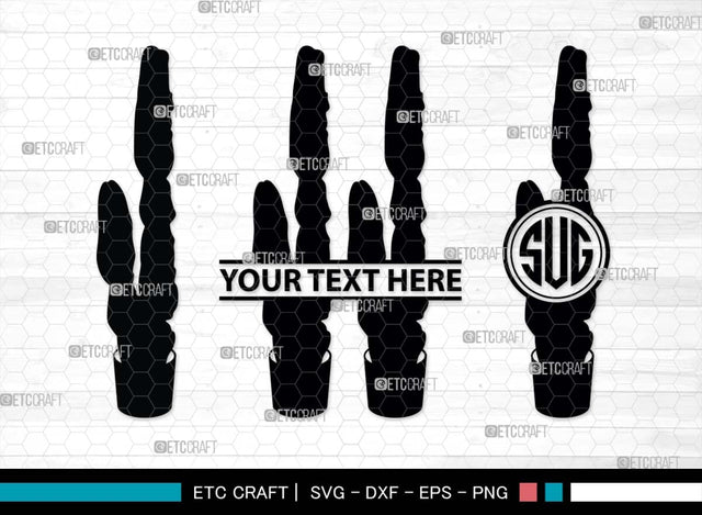 Cactus Monogram, Cactus Silhouette, Cactus SVG, Houseplant Svg, Succulent Svg, Prickly Pear Cactus Svg, Saguaro Svg, SB00487 SVG ETC Craft 