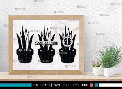 Cactus Monogram, Cactus Silhouette, Cactus SVG, Houseplant Svg, Succulent Svg, Prickly Pear Cactus Svg, Saguaro Svg, SB00488 SVG ETC Craft 