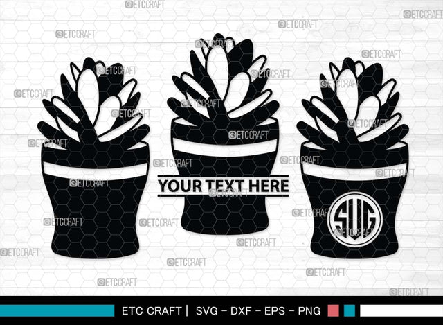 Cactus Monogram, Cactus Silhouette, Cactus SVG, Houseplant Svg, Succulent Svg, Prickly Pear Cactus Svg, Saguaro Svg, SB00488 SVG ETC Craft 