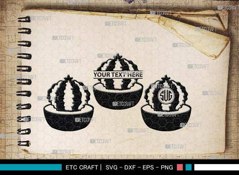 Cactus Monogram, Cactus Silhouette, Cactus SVG, Houseplant Svg, Succulent Svg, Prickly Pear Cactus Svg, Saguaro Svg, SB00488 SVG ETC Craft 