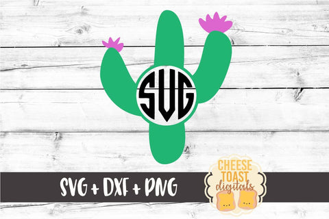 Cactus Monogram - Monogram SVG File SVG Cheese Toast Digitals 