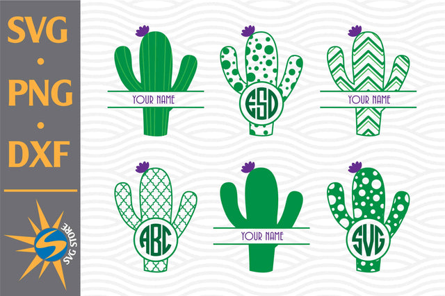 Cactus Monogram SVG, PNG, DXF Digital Files Include SVG SVGStoreShop 