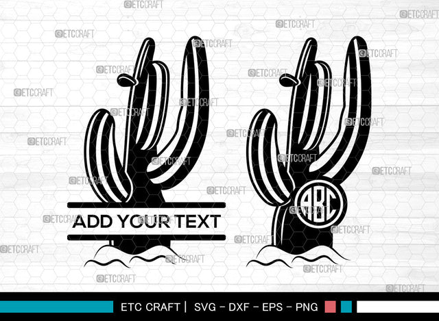 Cactus Monogram SVG, Succulent Cacti svg, Succulent Svg, Desert Cactus, Cactus Svg, Circle Monogram Svg SVG ETC Craft 