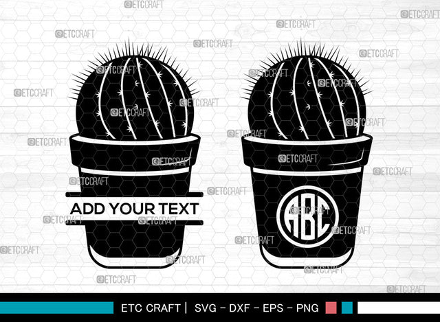 Cactus Monogram SVG, Succulent Cacti svg, Succulent Svg, Desert Cactus, Cactus Svg, Circle Monogram Svg SVG ETC Craft 
