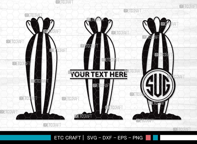 Cactus Monogram SVG | Summer Svg | Cactus Pot Svg | Plant Svg | Succulent Svg | Cactus Clipart SVG ETC Craft 