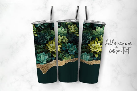 Cactus Plant 20 oz Straight Skinny Tumbler Sublimation PNG Sublimation BijouBay 