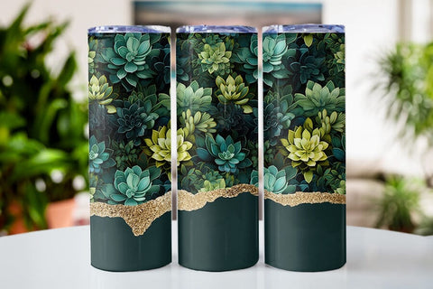 Cactus Plant 20 oz Straight Skinny Tumbler Sublimation PNG Sublimation BijouBay 