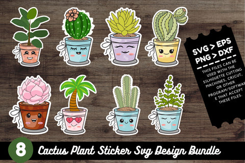 Cactus Plant Sticker Bundle SVG Regulrcrative 