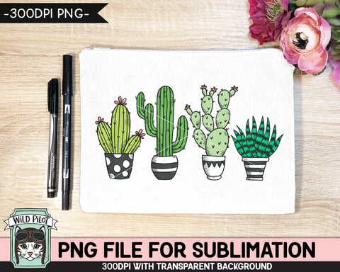 Cactus PNG file for SUBLIMATION, Succulent PNG sublimation file, Cactus sublimation, Cactus printable, Succulent printable, Illustrations Sublimation Wild Pilot 