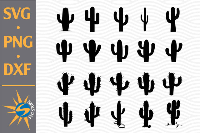 Cactus Silhouette SVG, PNG, DXF Digital Files Include SVG SVGStoreShop 
