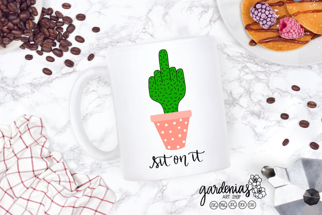 Cactus Sit On It SVG Gardenias Art Shop 