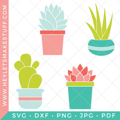 Cactus & Succulent Bundle SVG Hey Let's Make Stuff 