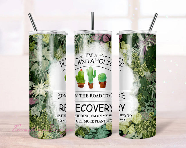 Cactus Succulent Tumbler, What The Fucculent, I'm A Plantaholic, Sublimation 20 oz Skinny Tumbler Straight and Warped Design PNG Sublimation TrendingDesign 