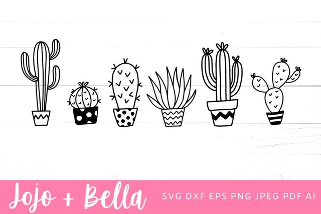 Cactus Svg, Cactus Svg Bundle, Cactus Png, Cactus Clipart, Succulent Svg, Cactus Cut File, Svg files for Cricut, Silhouette, Sublimation SVG Jojo&Bella 