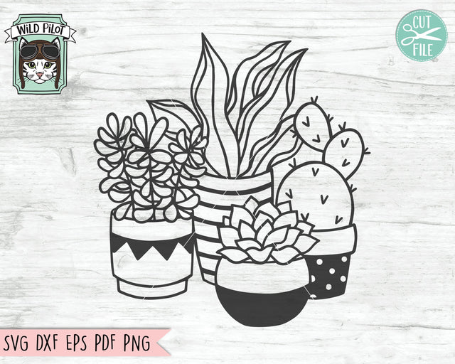 Cactus SVG File, Succulent SVG Cut File, Plants SVG File, Cactus Cut File, Cactus Planter SVG, Succulent Cut File, Plant Lover SVG, Houseplants Pot SVG SVG Wild Pilot 