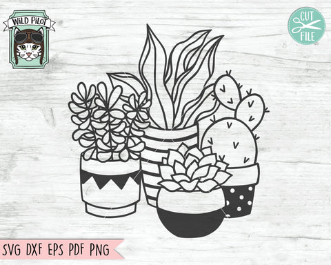 Cactus SVG File, Succulent SVG Cut File, Plants SVG File, Cactus Cut File, Cactus Planter SVG, Succulent Cut File, Plant Lover SVG, Houseplants Pot SVG SVG Wild Pilot 