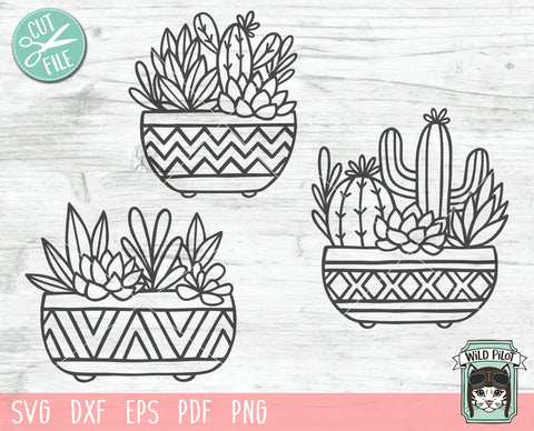 Cactus SVG File, Succulent SVG File, Cactus Cut File, Cactus Planter SVG, Succulent Cut File, Cactus Vector, Cactus Pot SVG, Cactus Plant SVG SVG Wild Pilot 