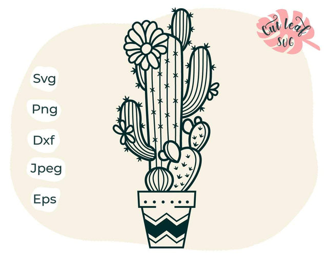 Cactus svg, Succulent svg, cactus clipart, cactus cricut, cactus png, cute cactus svg, boho svg SVG CutLeafSvg 