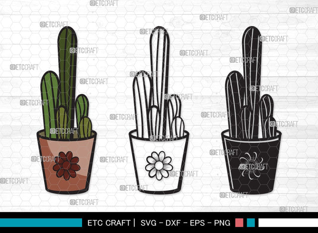 Cactus SVG | Summer Svg | Cactus Pot Svg | Plant Svg | Succulent Svg | Cactus Clipart SVG ETC Craft 