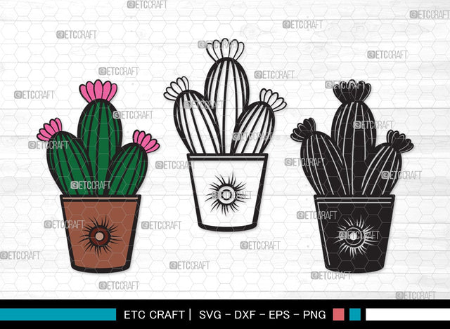 Cactus SVG | Summer Svg | Cactus Pot Svg | Plant Svg | Succulent Svg | Cactus Clipart SVG ETC Craft 