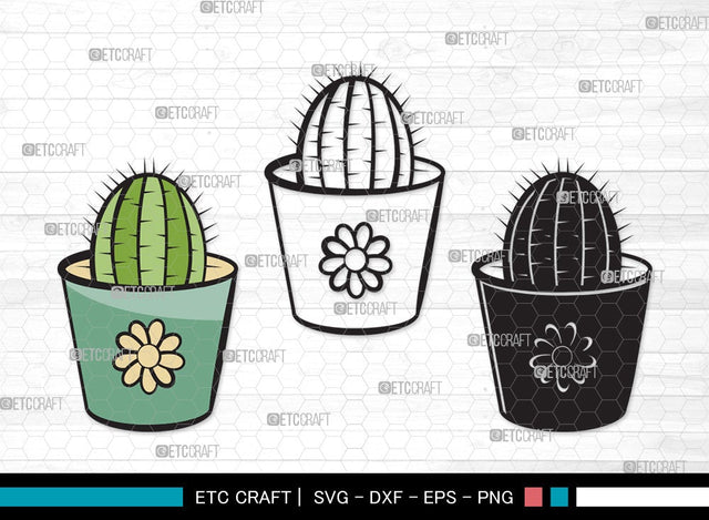 Cactus SVG | Summer Svg | Cactus Pot Svg | Plant Svg | Succulent Svg | Cactus Clipart SVG ETC Craft 