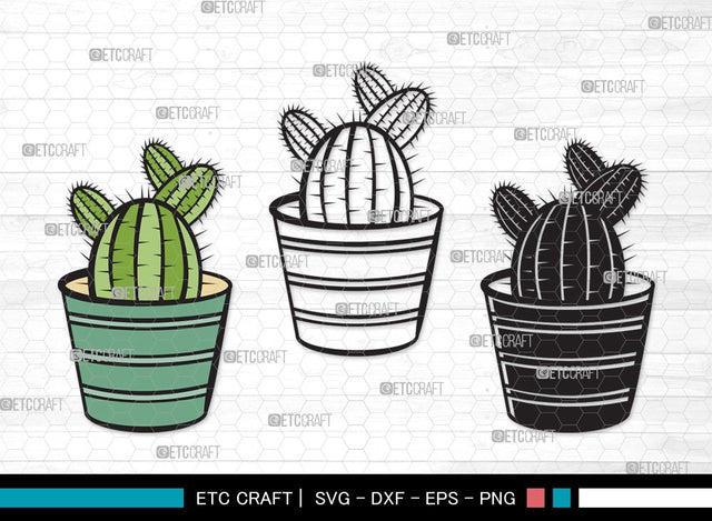 Cactus SVG | Summer Svg | Cactus Pot Svg | Plant Svg | Succulent Svg | Cactus Clipart SVG ETC Craft 