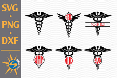 Caduceus Monogram SVG, PNG, DXF Digital Files Include SVG SVGStoreShop 